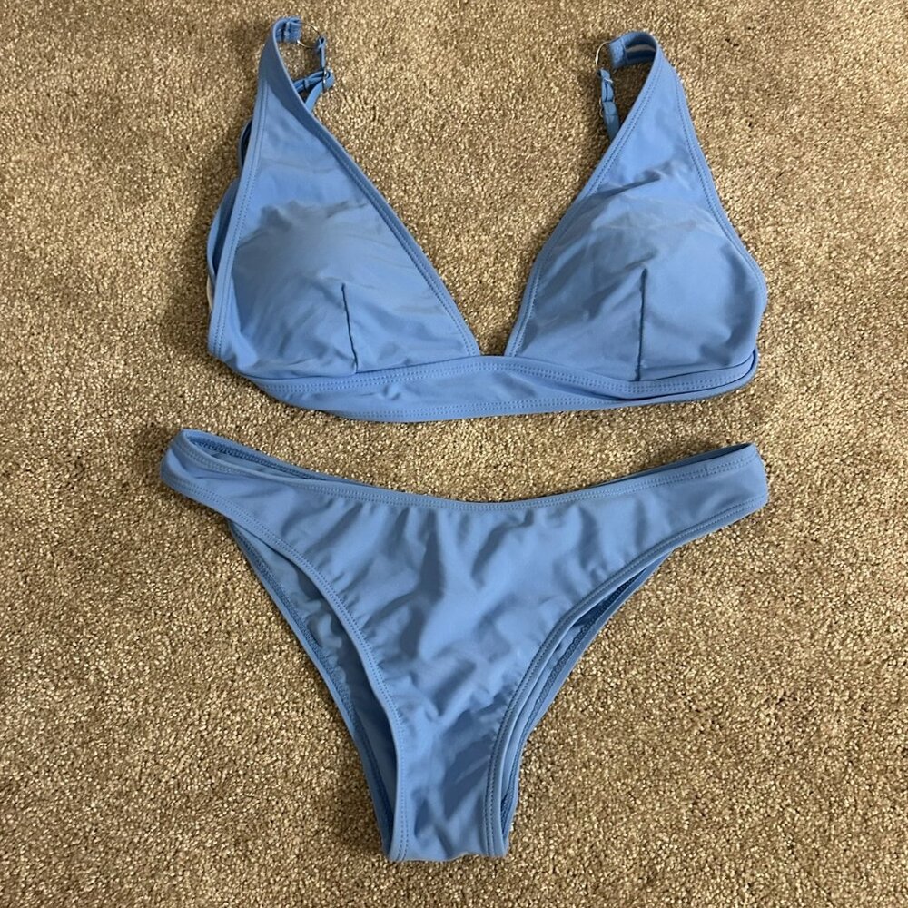 blue bikini